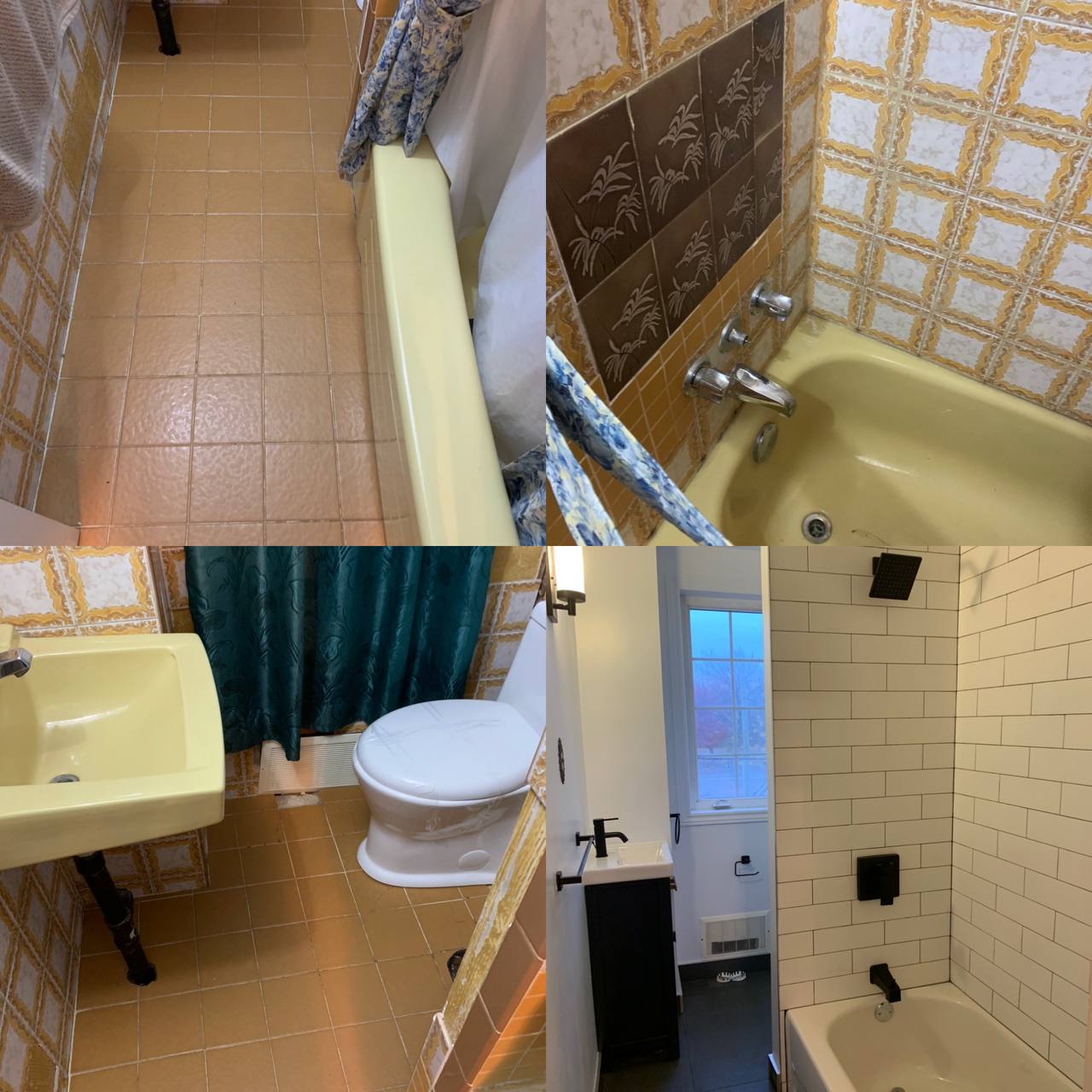 Old tiny bathroom renovation